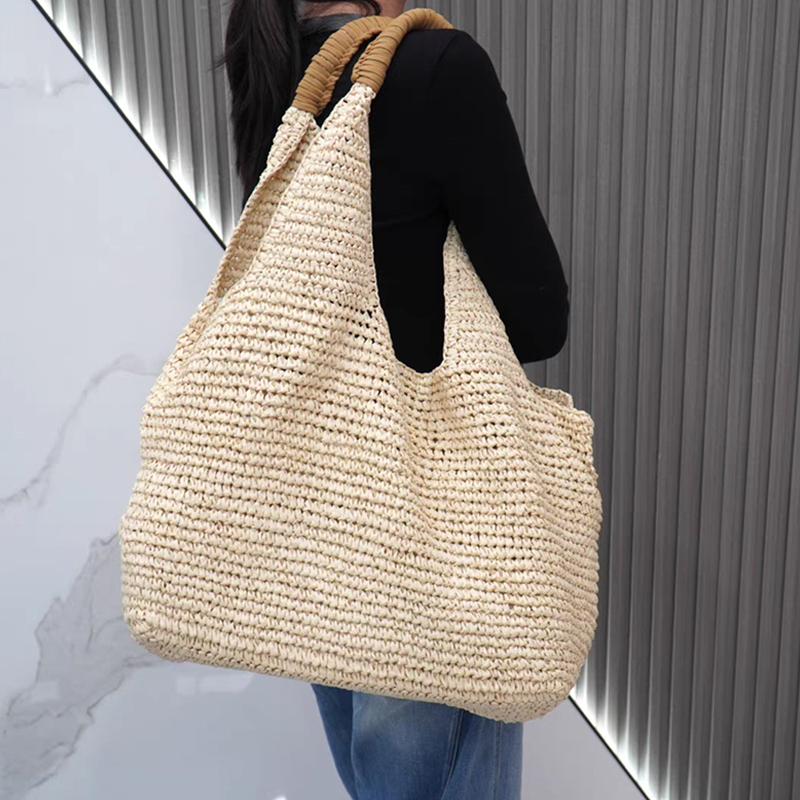 여성용 대용량 핸드메이드 토트백, 우아한 여름 해변 휴 - Women'S Raffia Bags 리뷰 및 가격
