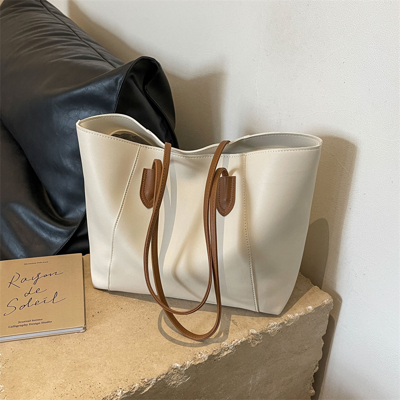 지퍼 토트백 솔리드 여성 가방, PU 핸드백 재봉실 숄 - Women Bags On Sale 리뷰 및 가격