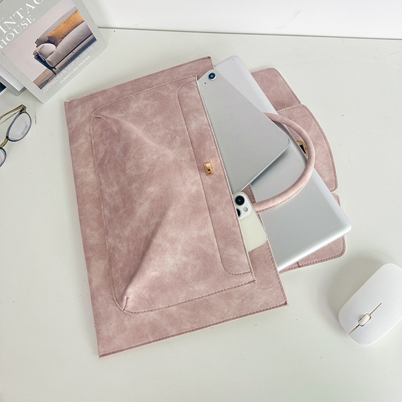 우아한 핑크색 PU 가죽 노트북 토트백, 꽃무늬 턴락  - Women Hand Bags For Office 리뷰 및 가격