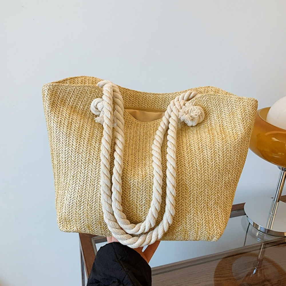 새로운 여름 비치 토트백 대용량 라피아 보헤미안 탑핸들 - Women'S Raffia Bags 리뷰 및 가격