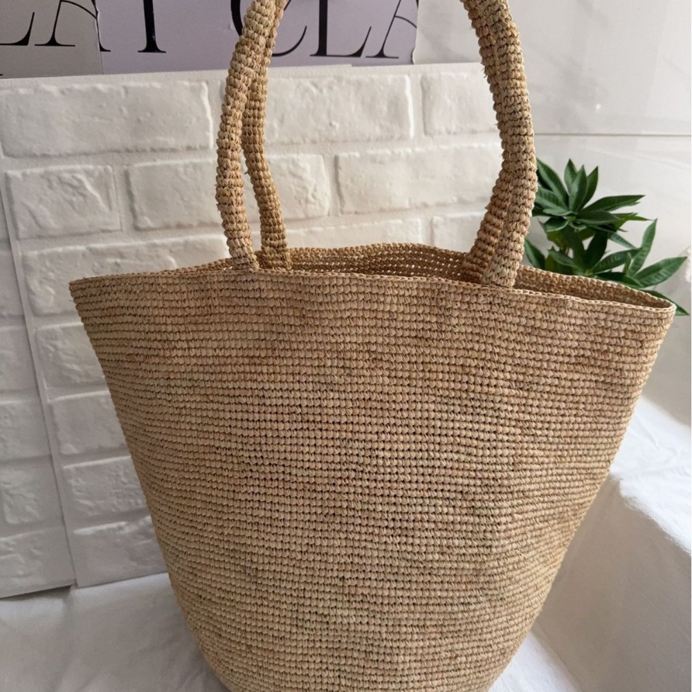 새로운 고품질 라피아 심플 핸드백 클래식 다용도 숄더백 - Women'S Raffia Bags 리뷰 및 가격